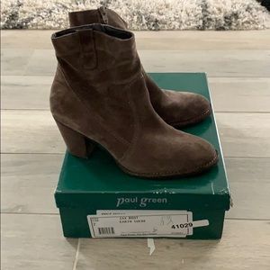 Paul Green Jax boot bootie earth suede